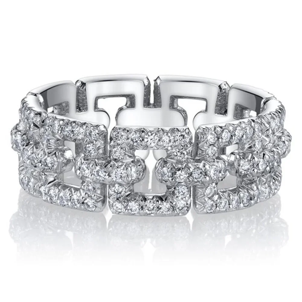 ❤Fashion Shiny Dainty Gems Zircon Trendy Eternity Ring for Women, MARR90… - Picture 2 of 3